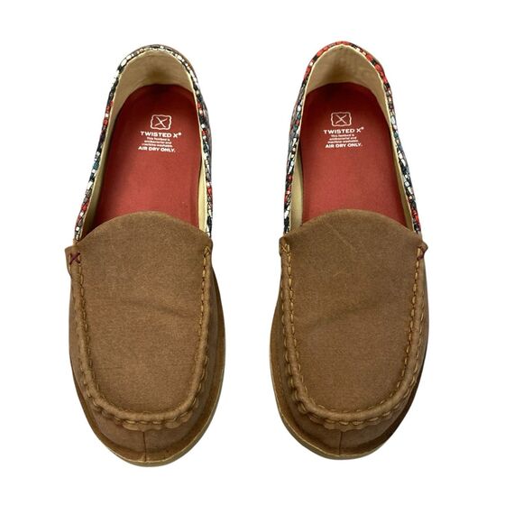 Twisted X Women's Slip-On Loafer, Moc Toe Leather/ Fabric  Tan 9.5 M - Picture 11 of 16